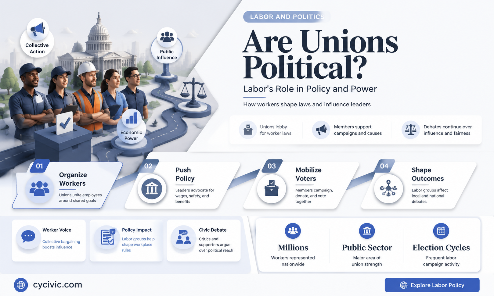 are unions political organizations