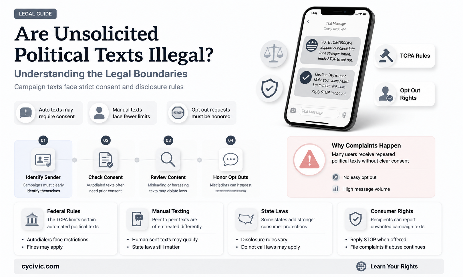 are unsolicited political texts illegal