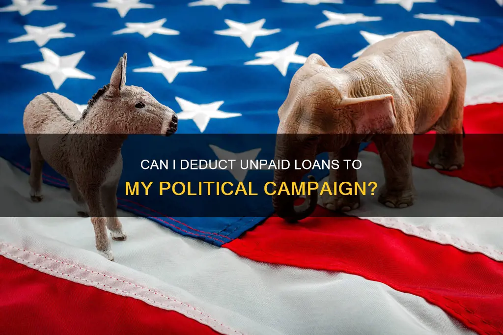 are upaid loans to a personal political campaign tax deductable