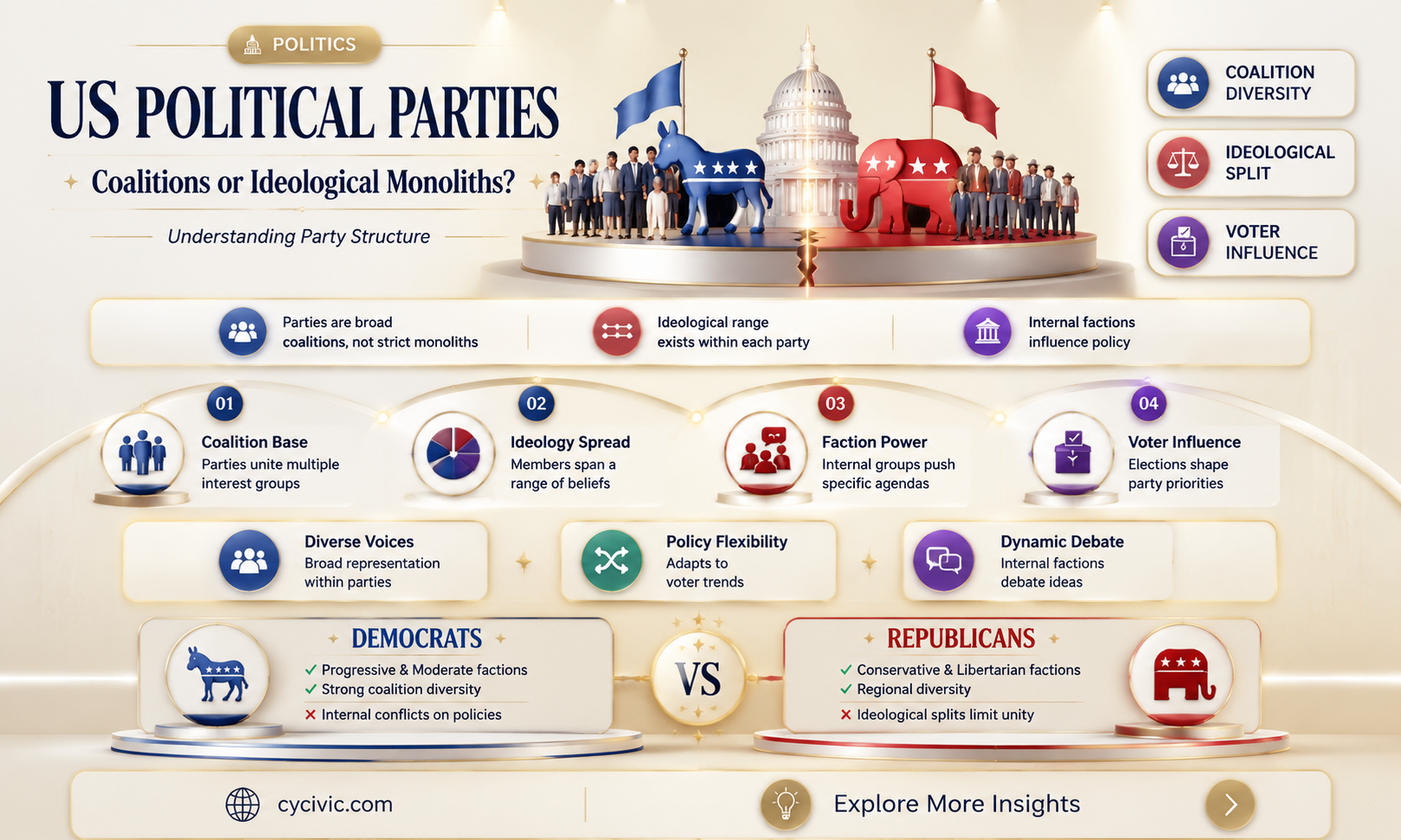 are political parties in the us coalitions