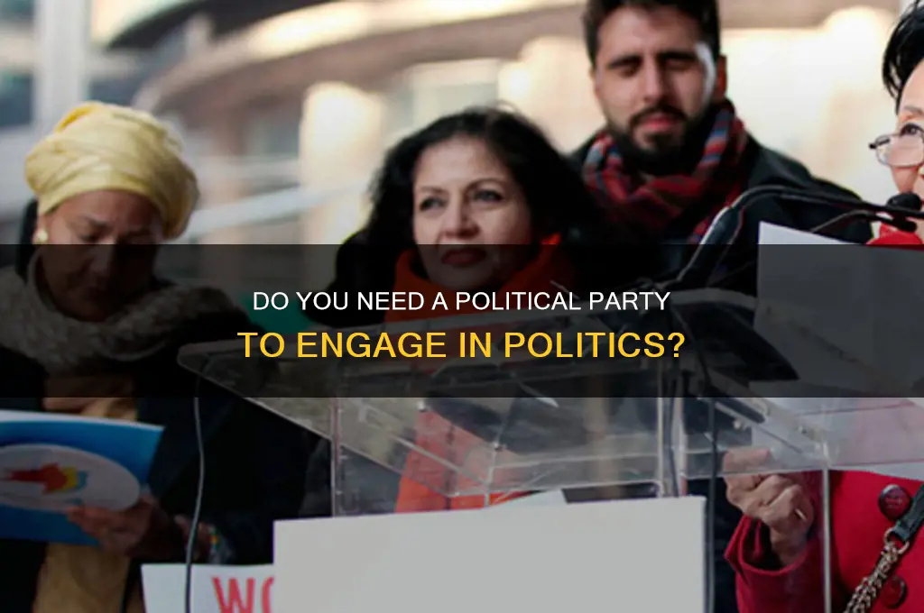 are you required to be apart of a political party