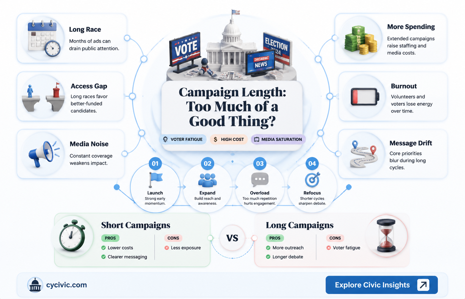 are political campaigns too long