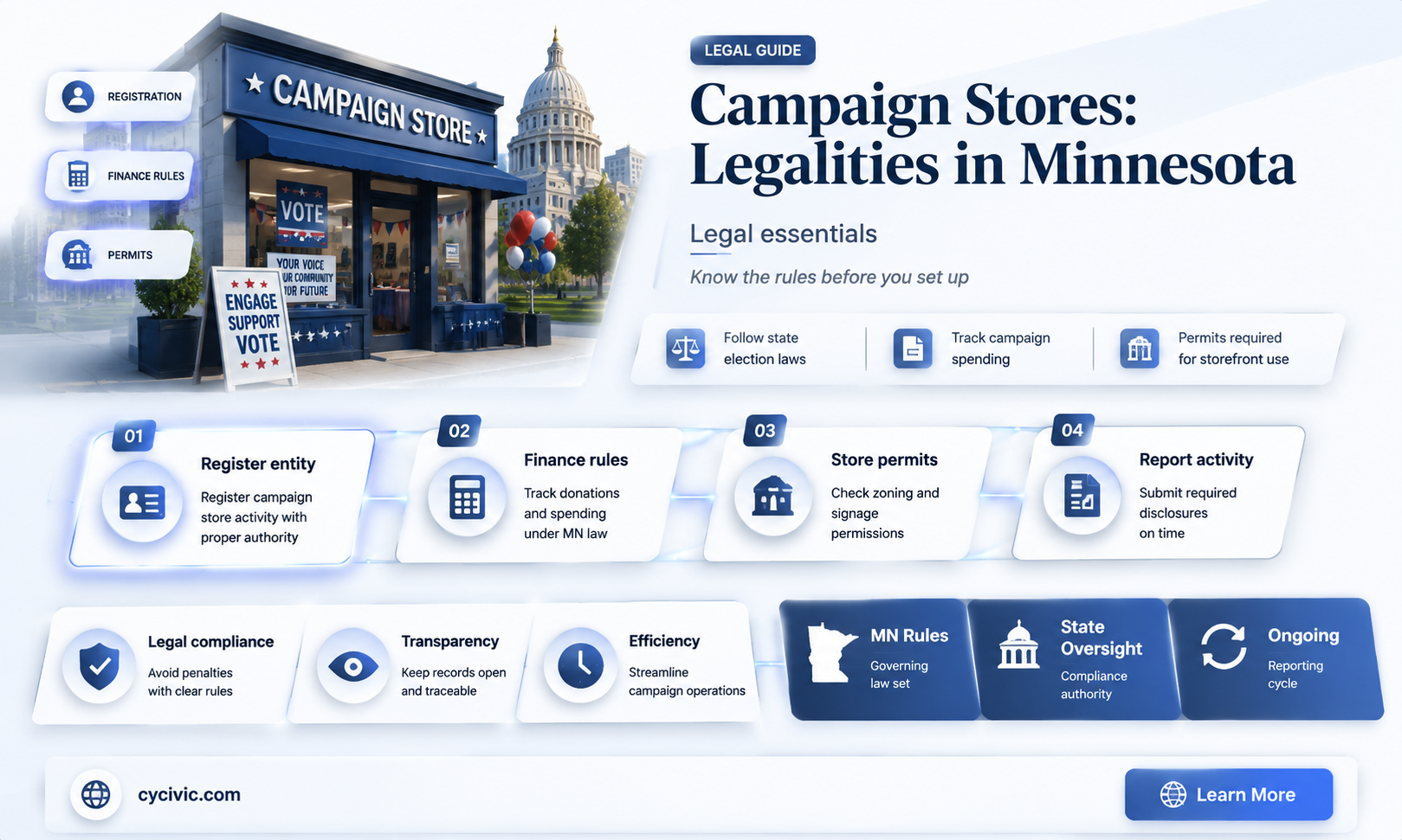 can a political campaign have a store minnesota