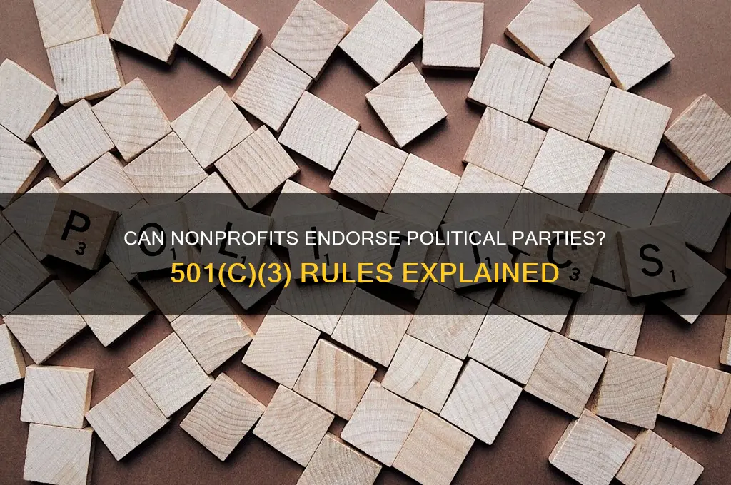 can a 501c3 promote a political party