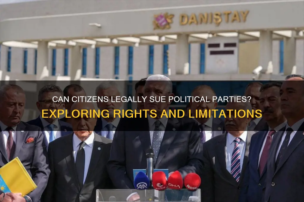 can a citizen sue a political party