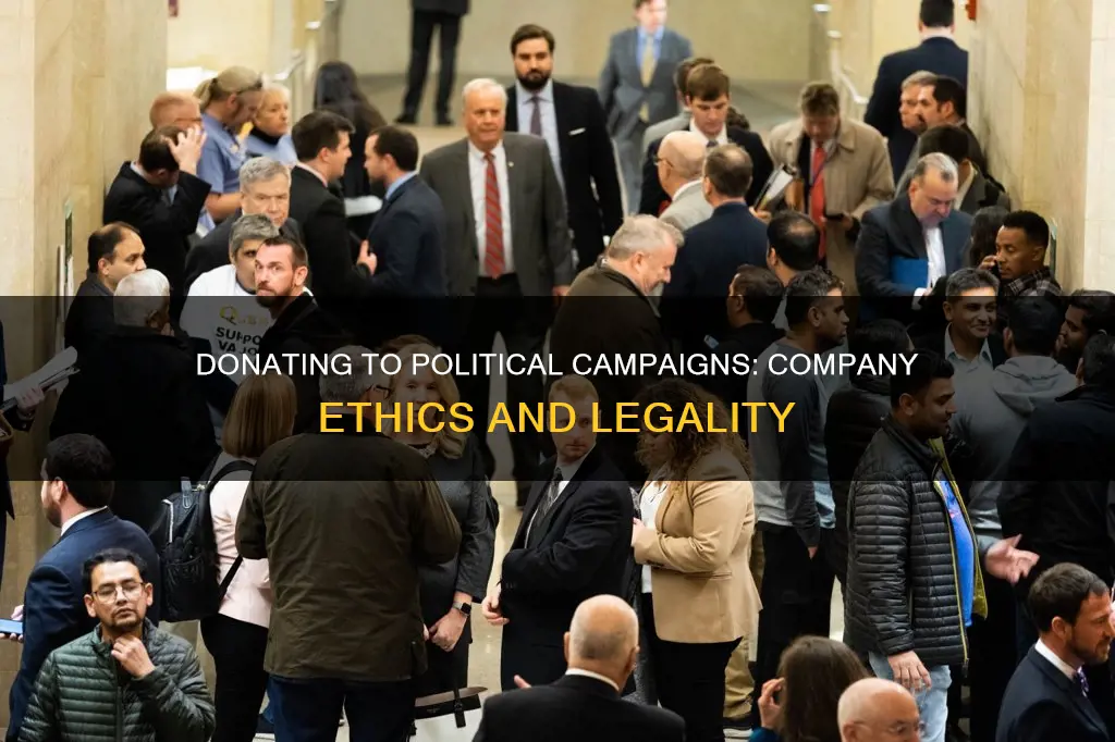 can a company donate to a political campaign