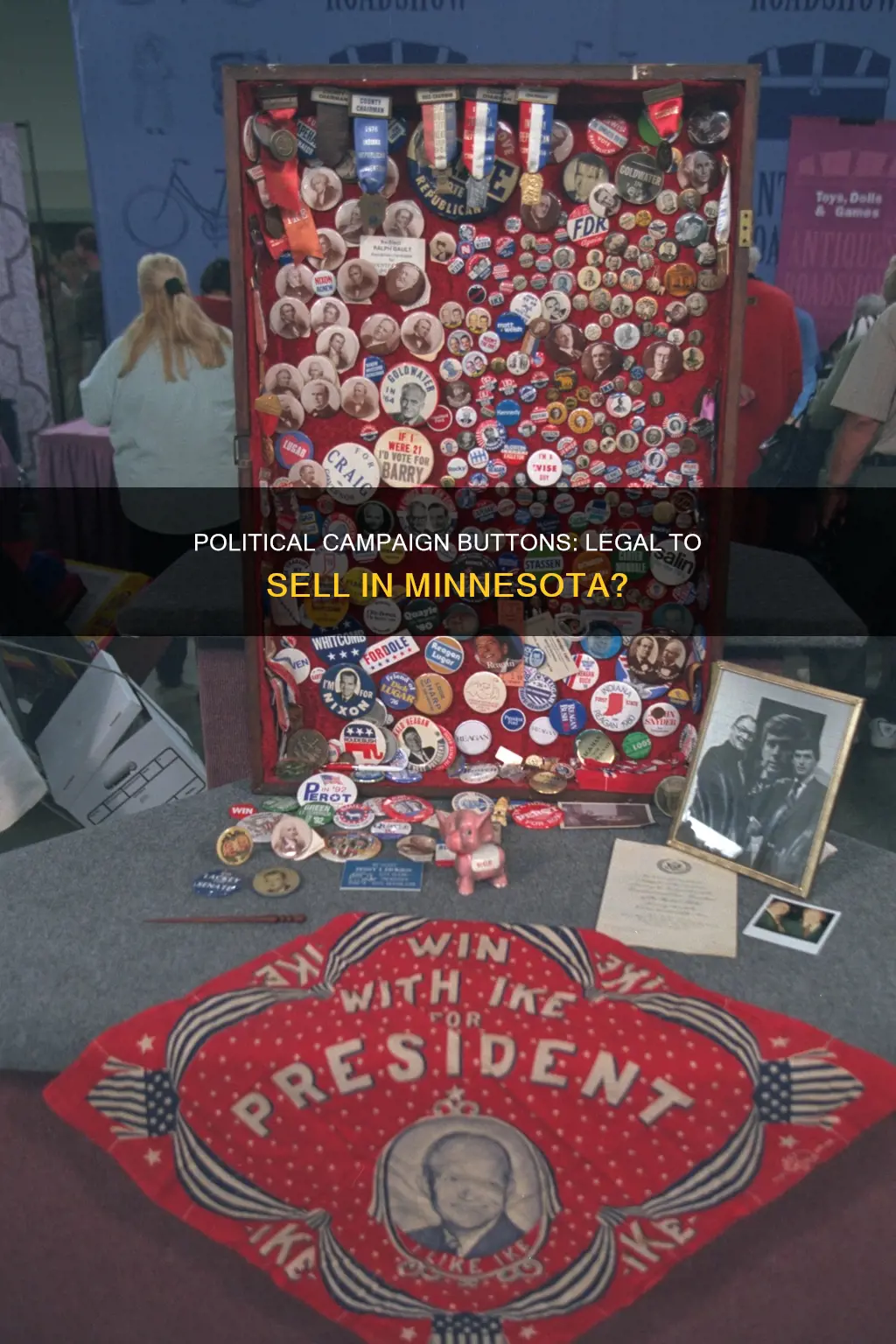 can a political campaign sell buttons minnesota