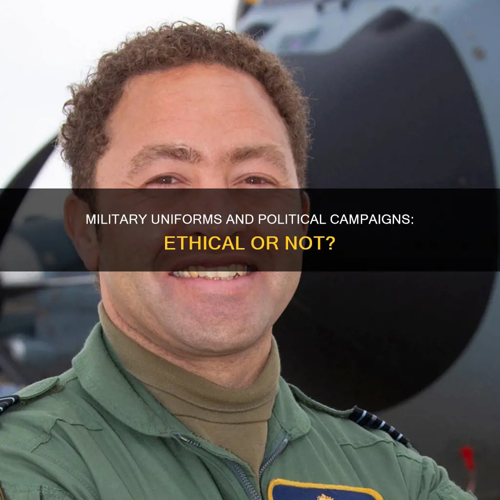 can a political candidate appear in uniform on their campaign