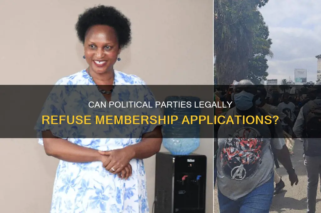 can a political party decline to accept someone joining