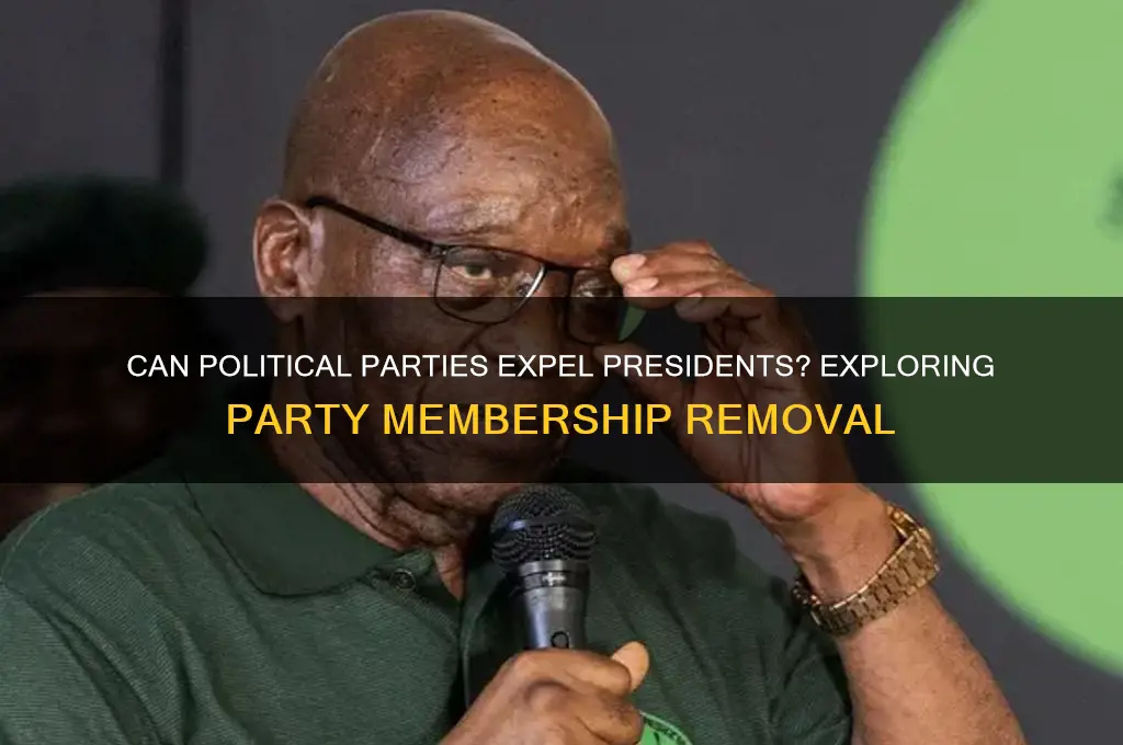 can a political party remove a president from their party