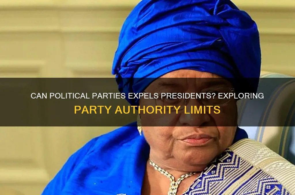 can a political party remove a president fromt heir party
