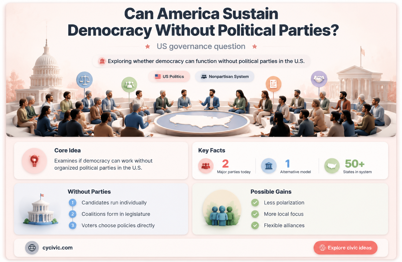 can america still have a democracy without political parties