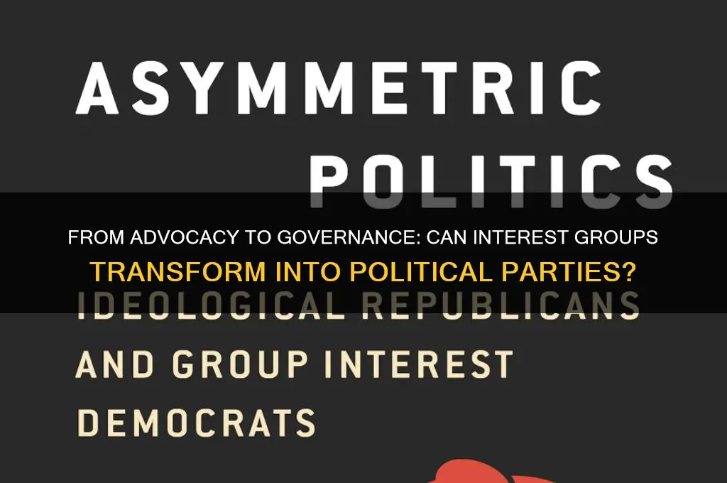 can an interest group become a political party