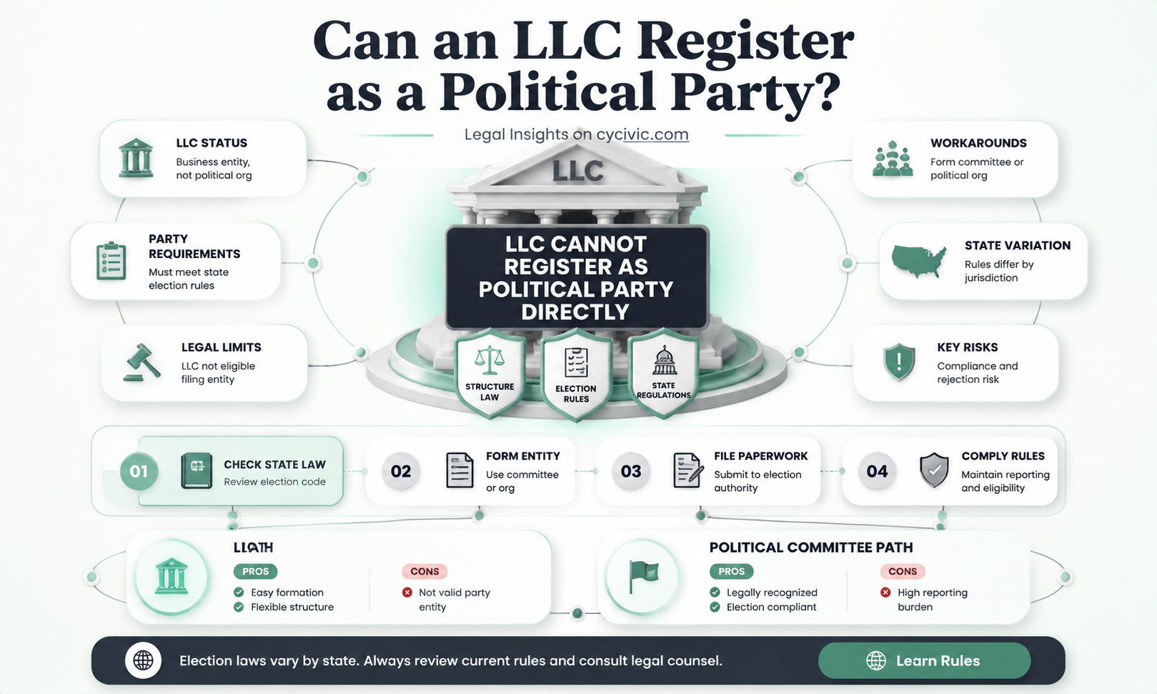 can an llc register as a political party