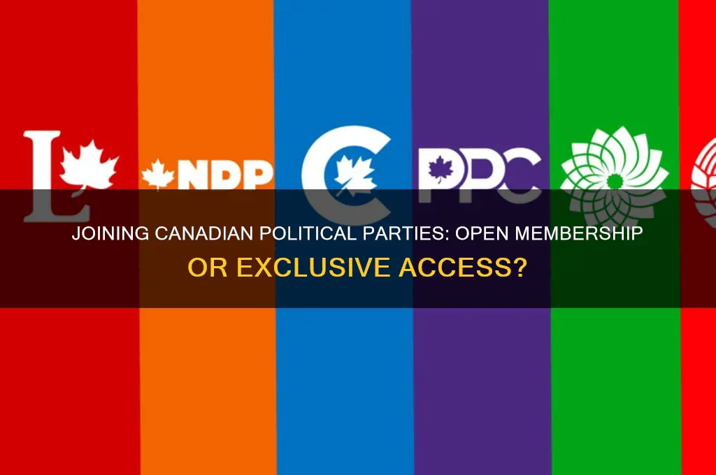 can anyone join a political party in canada