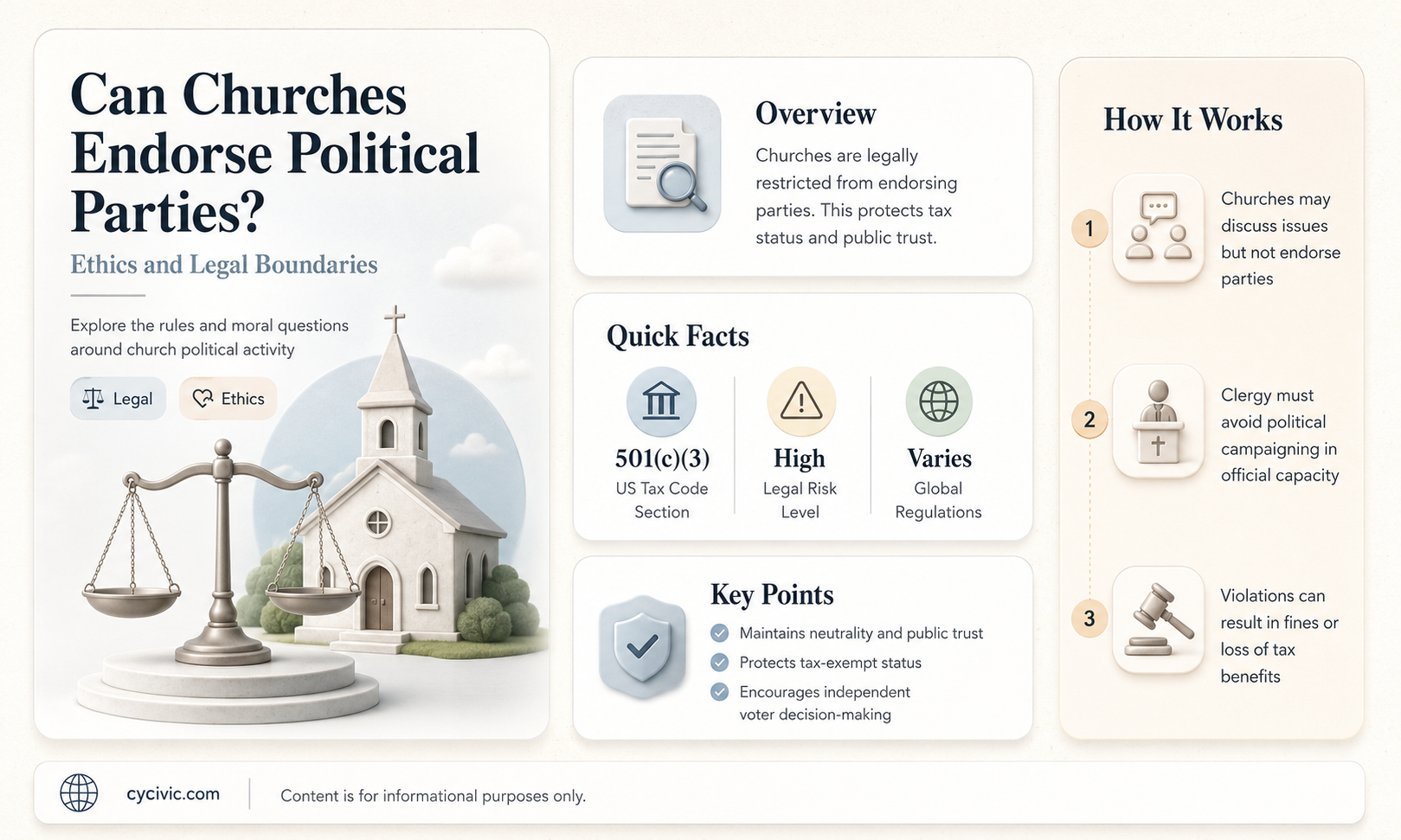 can a church support a political party