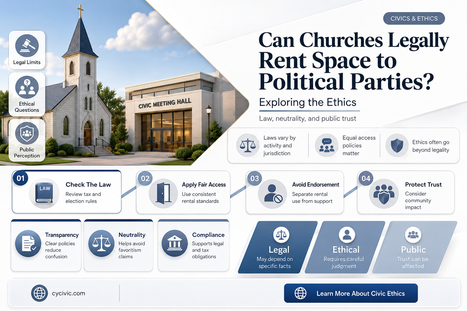 can a church rent to a political party