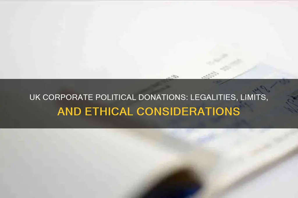 can companies donate to political parties uk