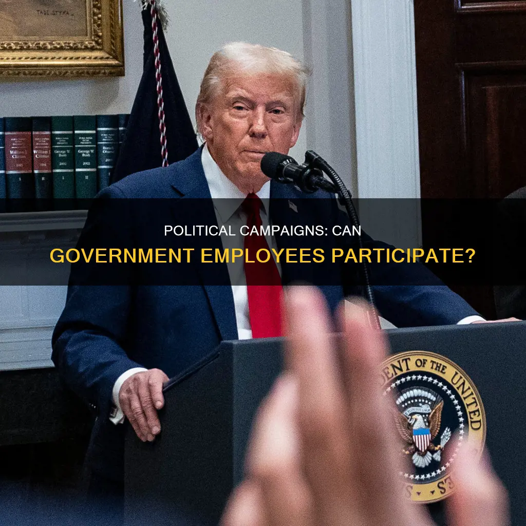 can government employees go to political campaigns