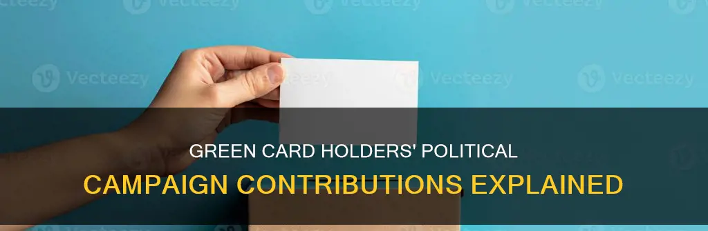 can green card hilders contribute to political campaigns