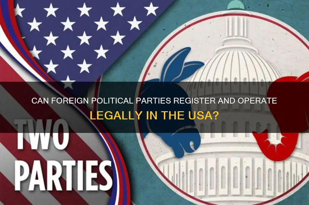 can i register foreign political party in the usa