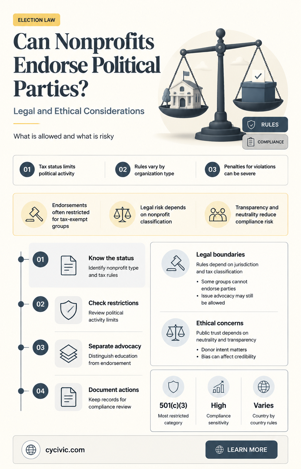 can a nonprofit espouse a political party