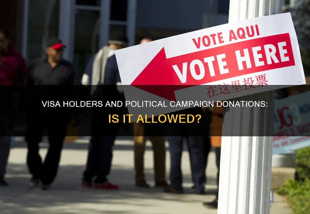 can o-1 visa holders donate to political campaigns