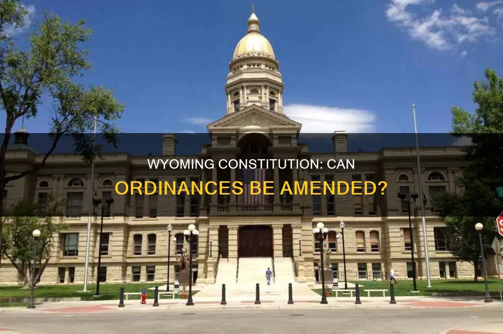 can ordinances in the wyoming constitution can be amended
