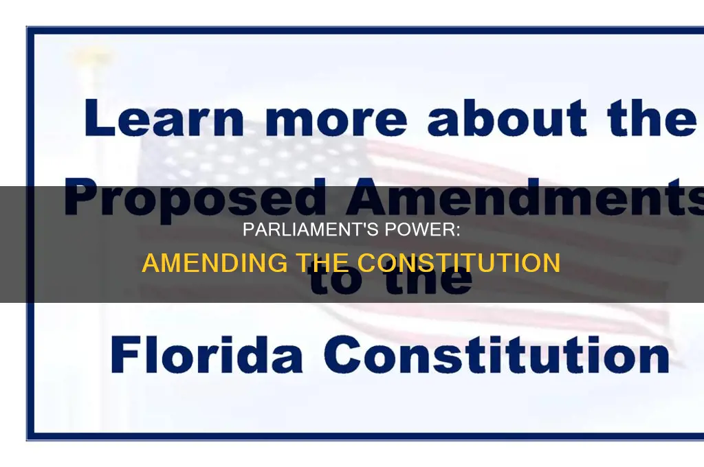 can parliament amend the constitution