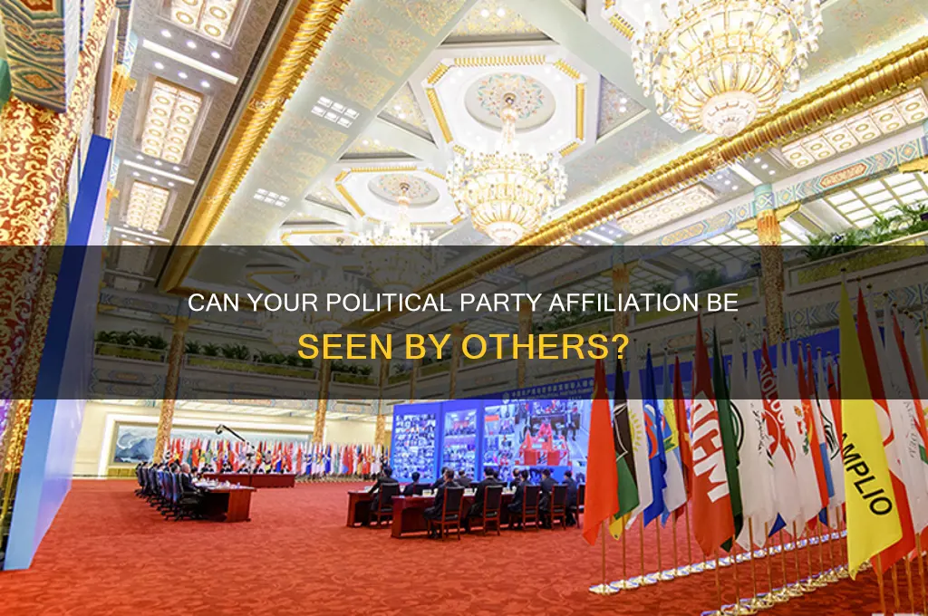 can people see your political party