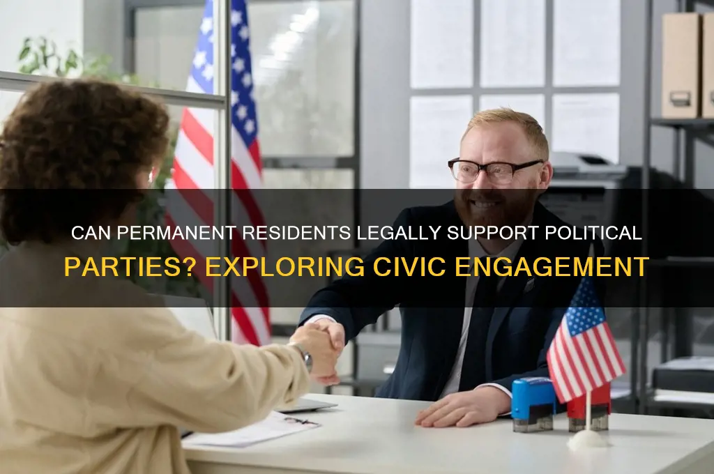 can permenant resident support political parties