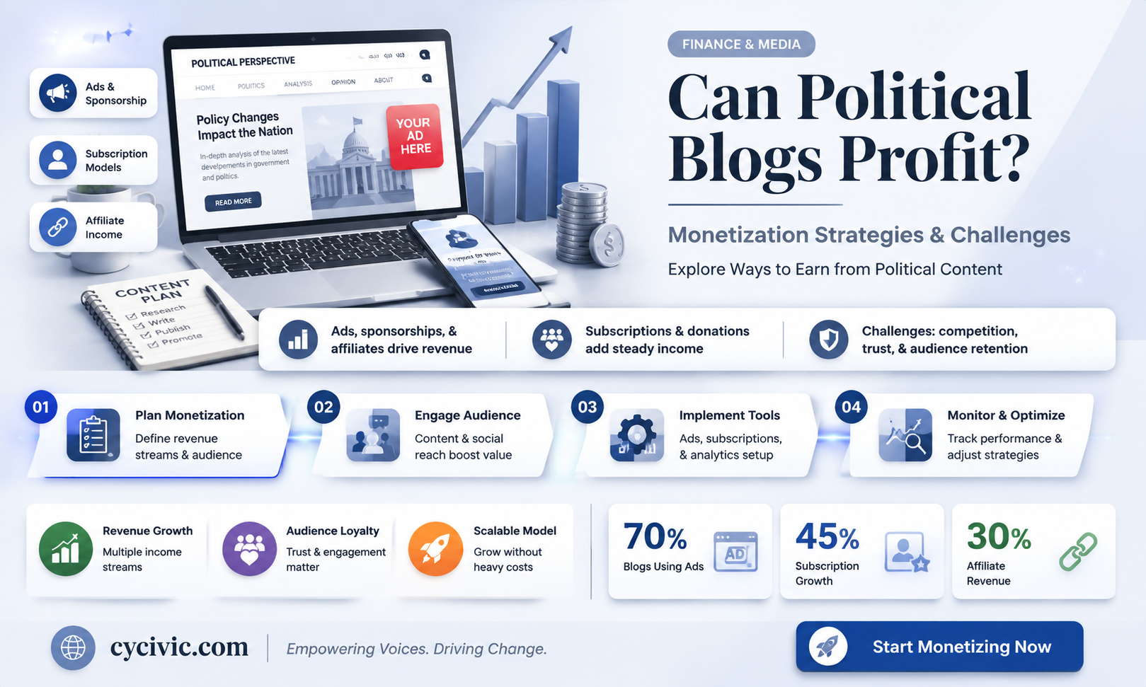 are political blogs profitable