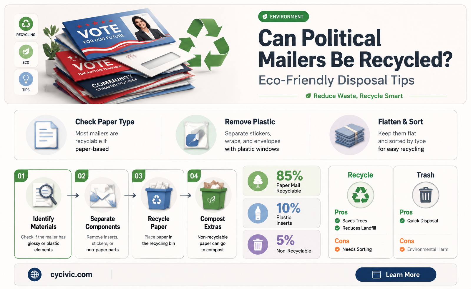 are political mailers recyclable