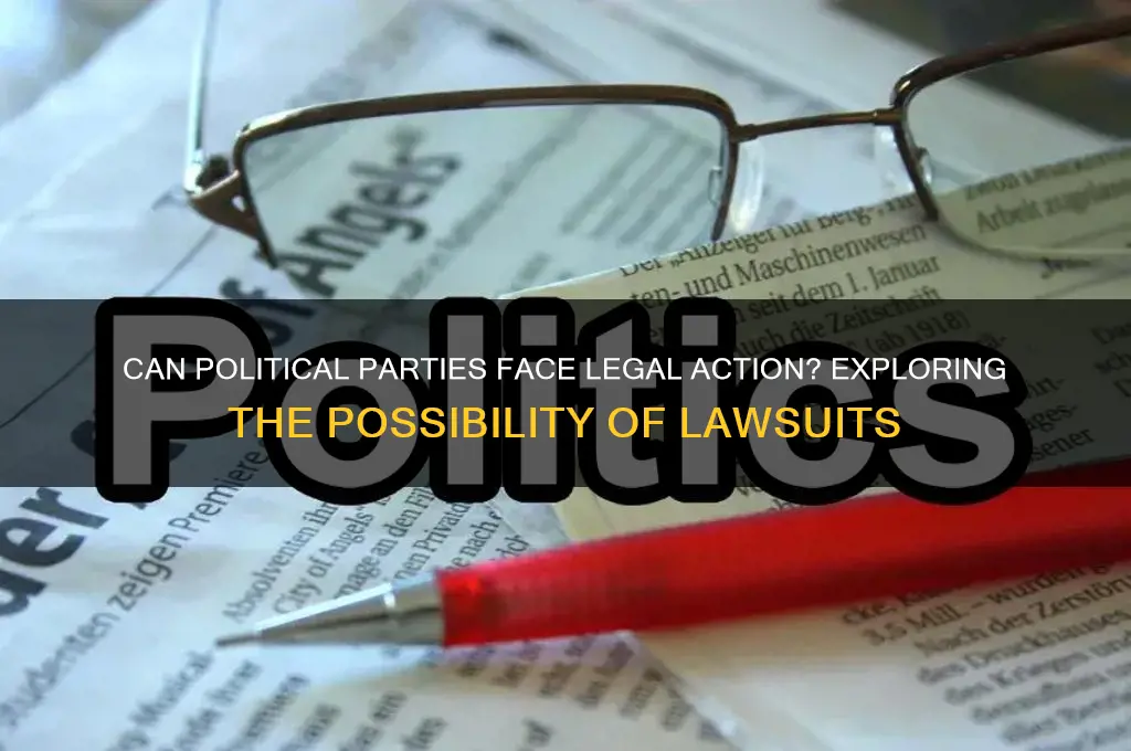can political parties be sued