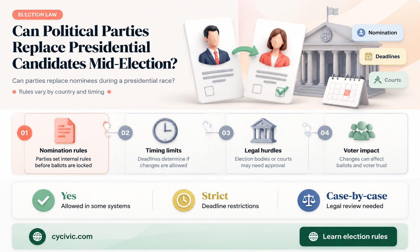 can a political party replace a presidential candidate