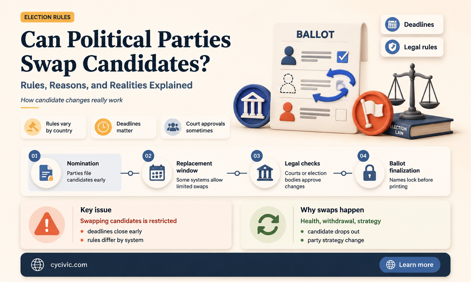 can a political party change candidates