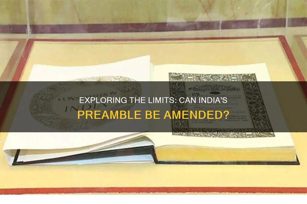 can preamble of indian constitution be amended