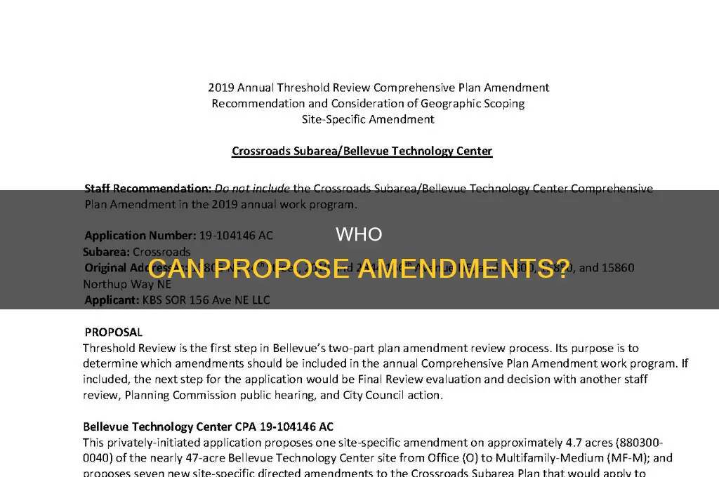 can propose amendments to the constitution