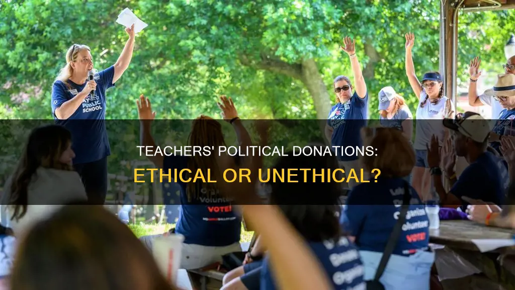 can public school teachers donate to political campaigns