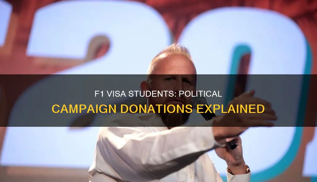 can students on f1 visa donate to political campaigns