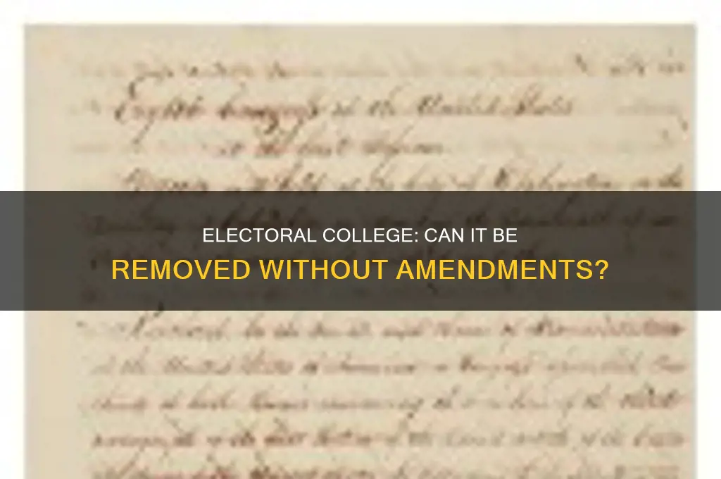can the electoral college be abolished without a constitutional amendment