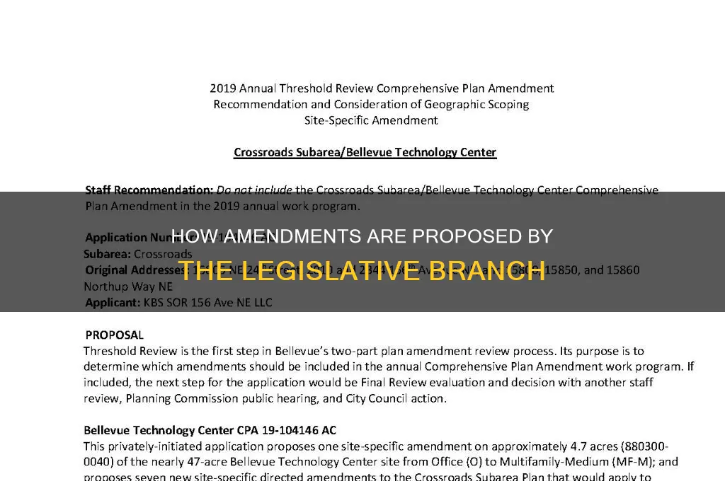 can the legislative branch propose constitutional amendments