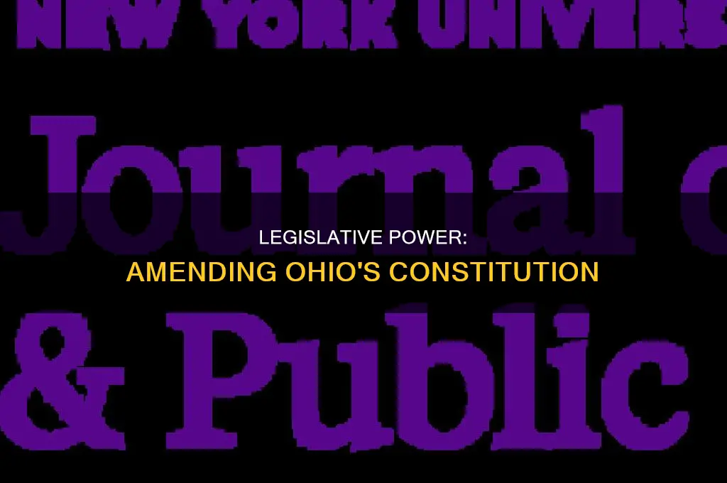 can the ohio legislature amend the constitution