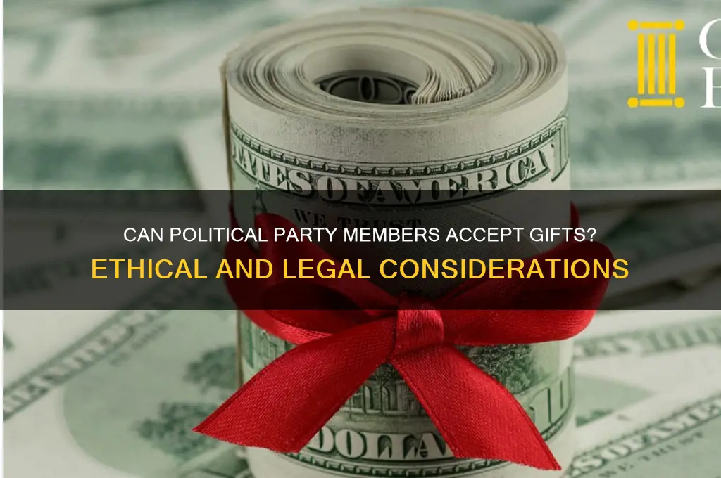 can we give political party members things