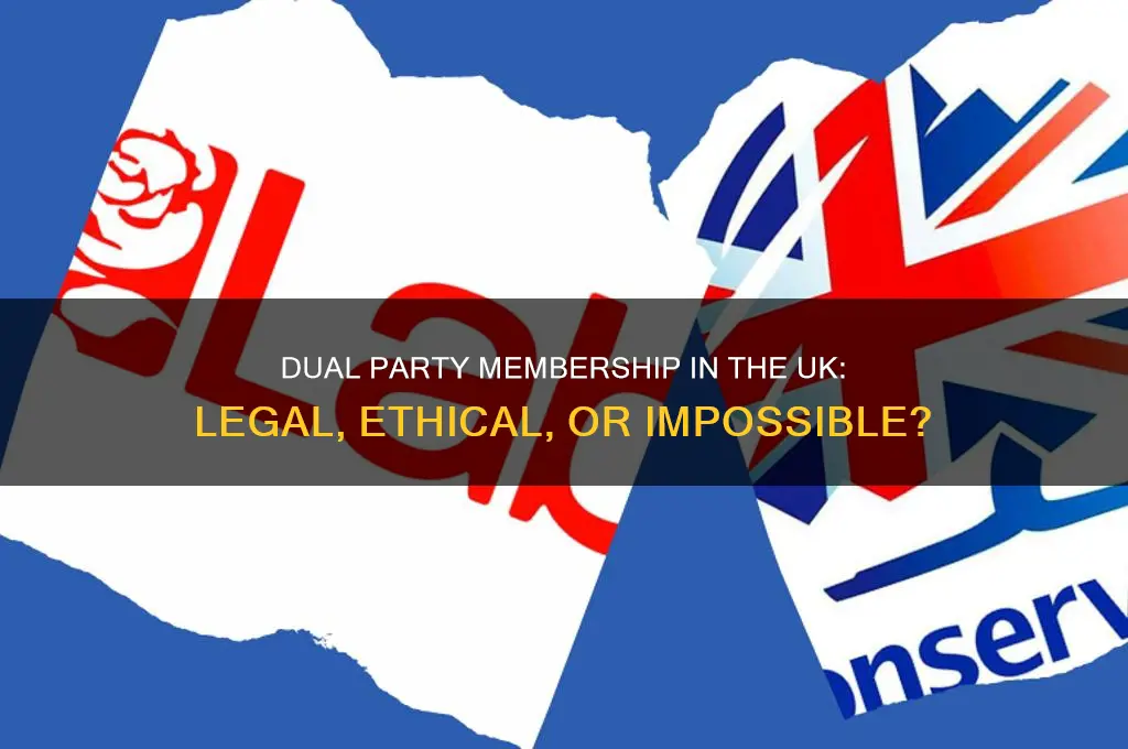 can you be a member of two political parties uk
