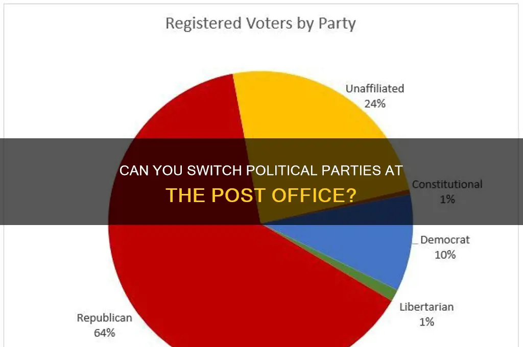 can you change political party at a post office