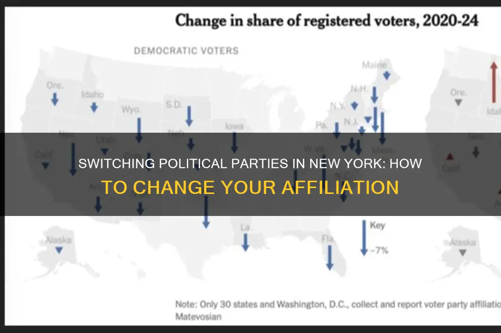 can you change your political party ny