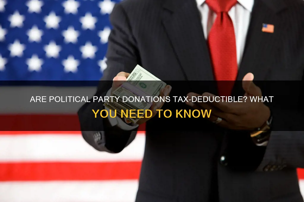 can you claim donations to political parties