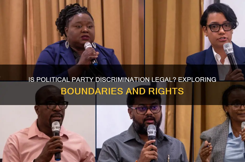 can you descriminate based on political party