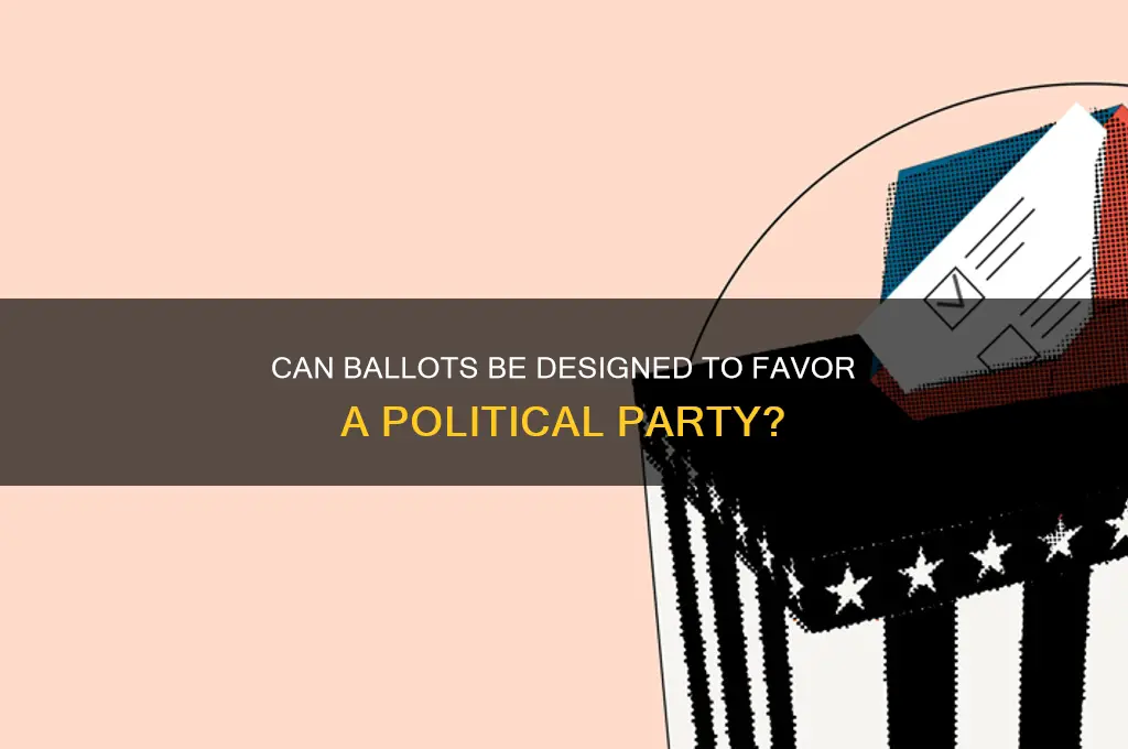 can you make ballots slant towards a political party